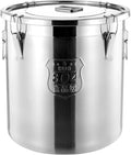 48L/12.68gal Stainless Steel Airtight Canister,Stainless Steel Storage Bucket with Airtight Lid &Locking Clamp,Durable Food Storage Canisters,Canisters Container for Flour,Grain, Oil,Rice,Sugar (48L)