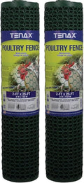 Tenax 72120942 Plastic Poultry Fence, Green (Pack of 2)
