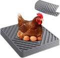 Chicken Nesting Pads for Chicken Coop, Washable Laying Pads for Nesting Box, Reusable Hen Nesting Box Pads for Coop Bedding, Soft Silicone Material, Easy to Clean, 12" x 12", Grey, 4 Pack