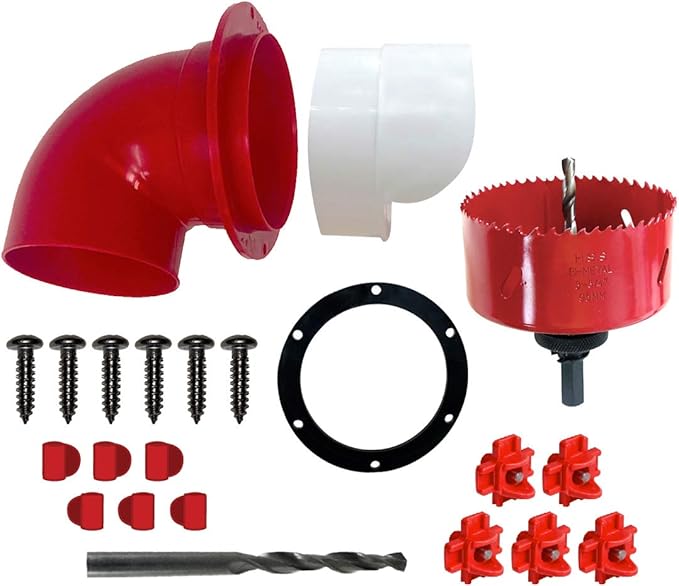 RentACoop DIY Chicken Feeder and Waterer Kit - Automatic No Waste Chicken Feeder - Includes 2 Large Ports, 5 Horizontal Nipples, Hole Saw, Rain Hoods, Drill Bit, Screws, Wingnuts, and Gaskets - 2 Pack