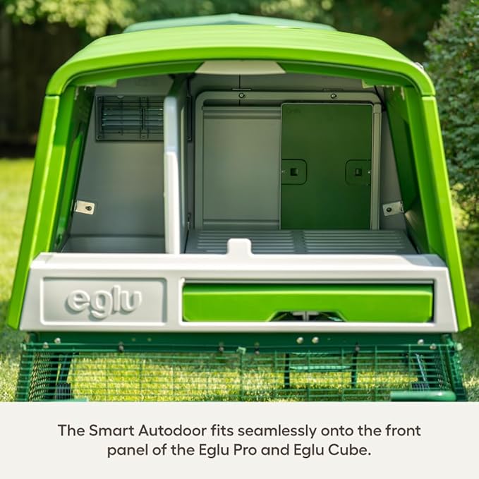 Omlet Smart Automatic Chicken Coop Door Opener | Wi-Fi Enabled | Programmable with App | Operated by Light Sensor or Timer | Easy to Install | Mains or Battery Powered | Built-in Safety Sensors Green