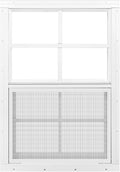 1 Pack Shed Window 14" x 21" Flush Mount Window with Tempered Glass,House Small Windows,Household Sliding Windows for Chicken Coop, Playhouse, Household, Garage