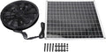 Solar Exhaust Fan High Speed 20W 16V Solar Panel Ventilation Fan for Chicken Coop Pet House Barn Greenhouse