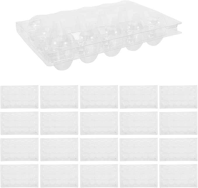 Kisangel 30pcs 15 Grids Clear Quail Egg Carton - Plastic Quail Egg Storage Holder with Lid - Reusable Dispenser Holder for Small Pigeon Pheasant Egges