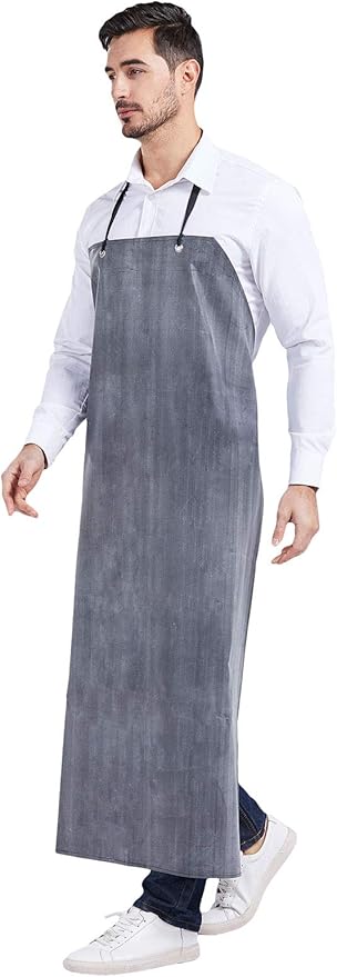 Nanxson Thick Rubber Waterproof Apron，Chemical Resistant，Heavy Duty Apron Adjustable for Dishwashing, Gardening, Butchering