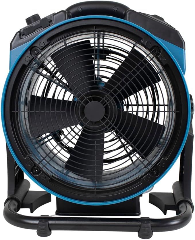 XPOWER Misting Fan FM-65WB, Battery Operated, Rechargeable, w/Water Pump, Mounts on 5 Gal Bucket, Outdoor Cooling, High Velocity, 14 In