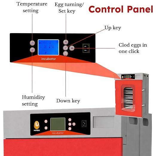 400 Egg Commercial Cabinet Incubator with Auto Egg Turning, Precise Temperature & Humidity Control, Large Poultry Incubator for Chicken, Duck, Goose & Quail Eggs, Ideal for Large Farms
