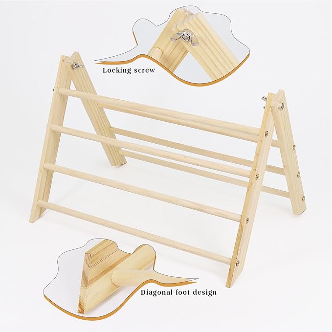 Chicken Perches Roosting Bar – Wooden Coop Perch Stand, Space Saving Portable Structure, Smooth Rounded Edges Design, Stable Support Build, Natural Roosting Comfort | Chicks Hens Outdoor Backyard Poul