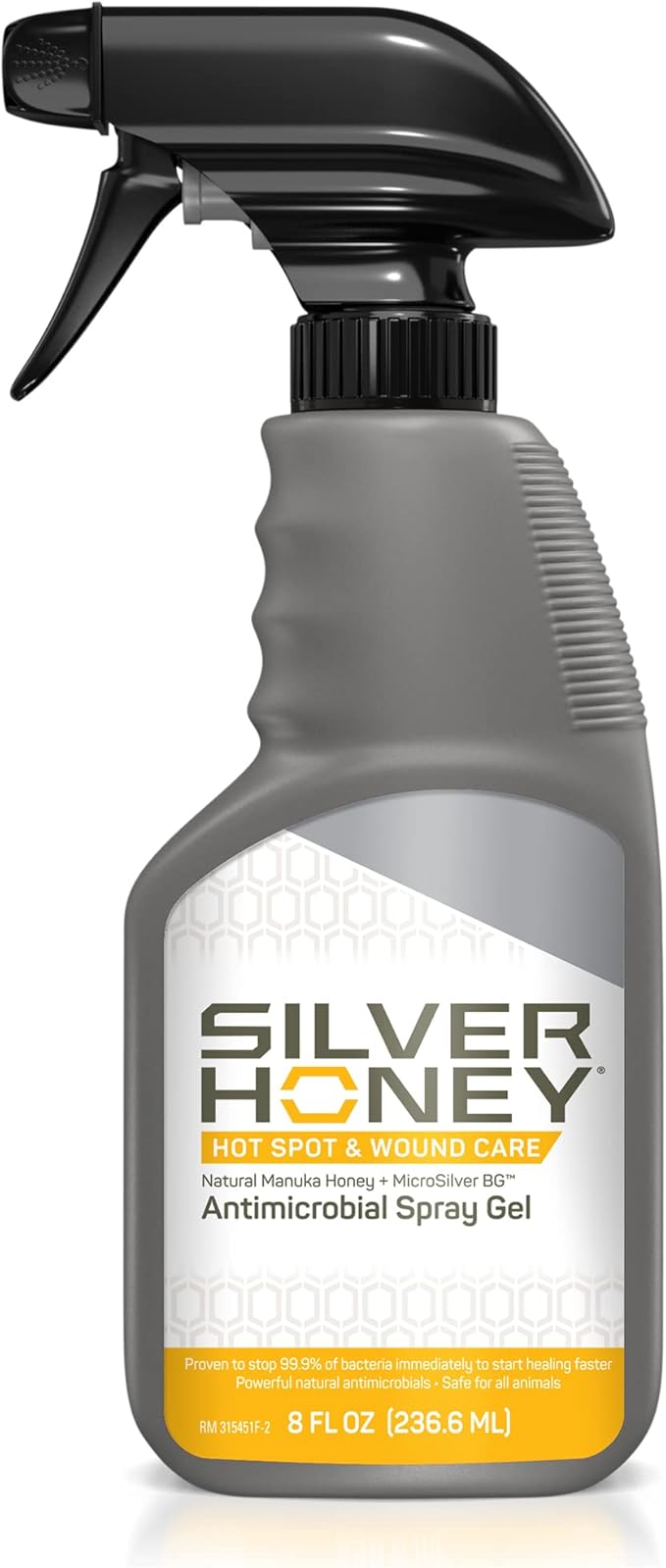 Absorbine Silver Honey Hot Spot & Wound Care Spray Gel for Dogs, Cats, Small Animals, 8oz Bottle