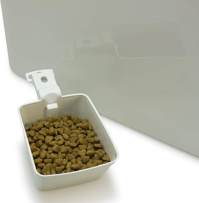 Arquivet Feed Container with Wheels, 54 Litres, 29 x 53 x 54.5 cm, Grey