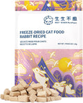 Freeze-Dried Cat Food, 97% Animal Origin Soft Dry Raw Food for Cat, High Protein Healthy Freeze Dried Cat Treat & Topper (Rabbit Recipe - 0.7 Ounce)