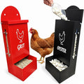 Premium Metal2 Packs Oyster Shell Feeder for Chicken with Viewing Window Grit Oyster rain Cover Fodder Crushed Alimento para Chicken Coop Accessories Improve Eggshell Quality and Hen Health