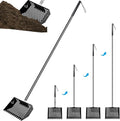 Heavy Duty Chicken Coop Rake and Scoop, 15 Inch Extra Large Chicken Coop Rake with Adjustable Stainless Steel Handle (25 to 73 Inch)，Metal Multi-Use Cleaning Shovel for Coops, Beach（Black）