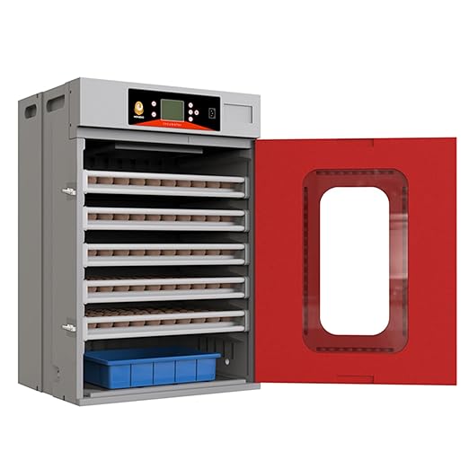 Cabinet Incubator for Hatching Eggs,400 Eggs Incubator with Automatic Egg Turning and Humidity Control,Commercial Large Cabinet Hatcher for Chicken, Duck, Quail,Birds Eggs (Red,400-Egg)
