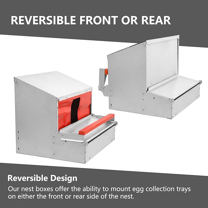 Nesting Boxes for Chickens - 24" Chicken Nesting Box - Reversable Egg Mount Roll Away Nesting Box - Roost Bar Nesting Boxes - Up to 20 Hen Chicken Laying Boxes - Nesting Boxes for Chicken coop