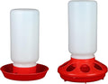 Chick Waterer and Feeder Automatic Small Poultry Water Drinkers Dispensers Harmless Material Baby-Chick Feeder and Waterer Set Kit for Brooder