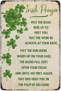 May the Road Rise Up to Meet You Metal Tin Sign Irish Prayer Sign Irish Blessing St Patricks Day Inspirational Green Wall Art Decor for Home Kitchen Women Cave Bathroom Cafe Bar Signs 8x12 Inch