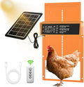 Automatic Chicken Coop Door Solar Powered, LCD Display, Durable Aluminum Alloy Chicken Door with Timer & Light Sensor Setting, Remote Control, Weatherproof, Energy-Saving, Solar Panel or USB Charging