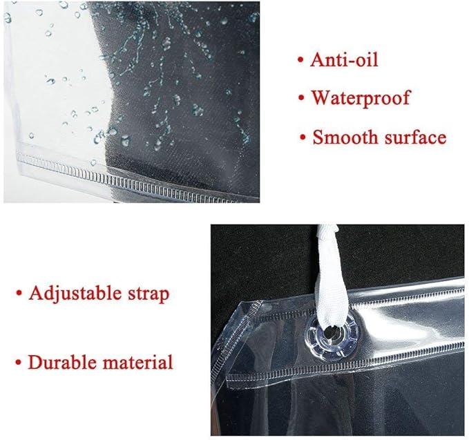 Unisex 47 x27.5 inches Heavy Duty Transparent PVC Waterproof Apron Made of Vinyl…