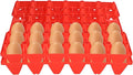 Egg Crate, 5PCS Flats 30 Cell Egg Crates Holder Tray Egg Tray Egg Cartons Stackable Egg Cartons Hold Multiple Eggs Home Farm Supplies for Storing, Sorting, and Shipping Eggs (Red)