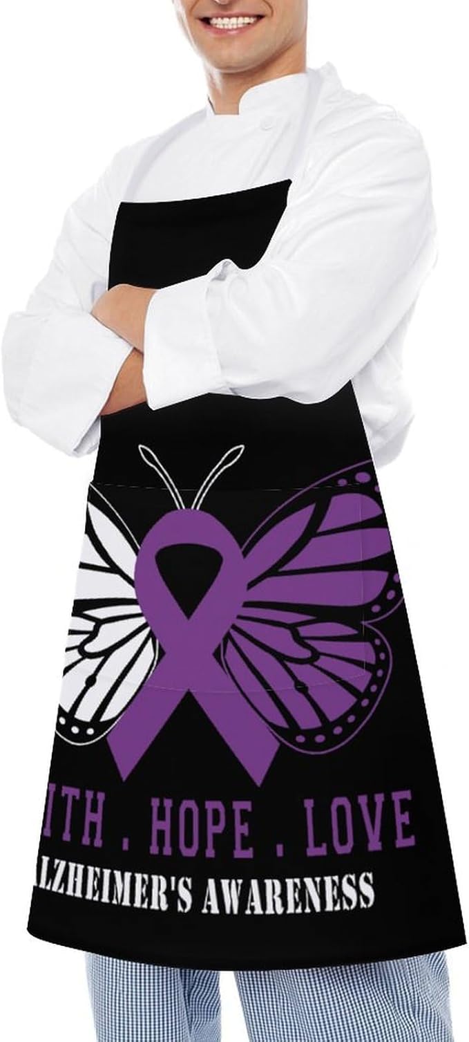 Bahamas Map Flag Apron,Waterproof Unisex Adult Aprons with Pockets Kitchen Baking Aprons