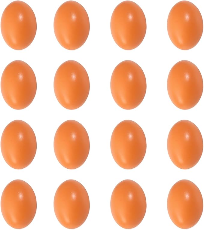 16 PCS Wooden Fake Nest Eggs - Agricultural Tools for Chicken Coop Nesting,Encourages Hens to Lay Eggs