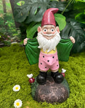 Teaeeno Funny Garden Gnome Statue - Say Hello to My Little Friends Sign, Weather Resistant Outdoor Decor, Patio & Yard Art, Unique Gift for Gardeners & Gnome Enthusiasts