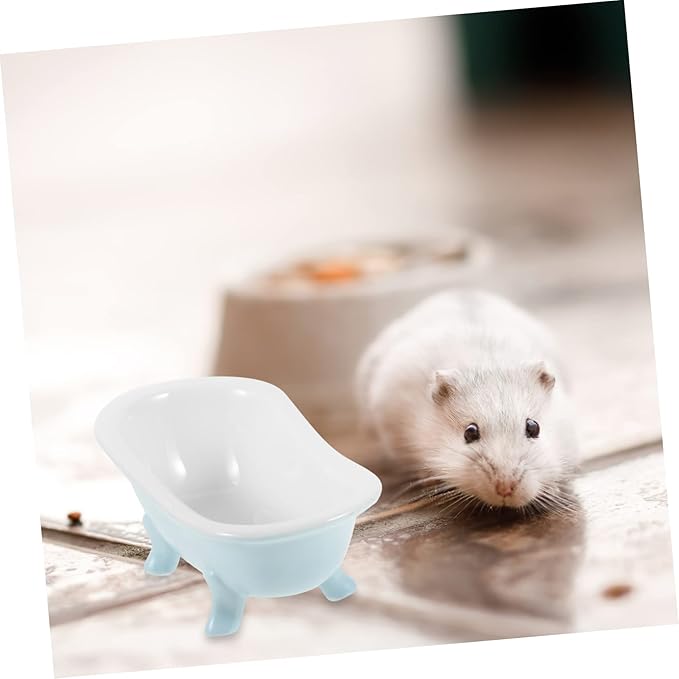 Hamster Sand Bath Box Ceramic Bathtub for Small Pets Bathroom Supplies for Hamsters and Chinchillas Easy to Clean and Reusable Sand Bath Container