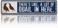 Quail Metal Signs, There's Like A Lot Of Quail in Here Sign 15.8x4 inches, Decorative Metal Tin Signs for Farm, Home, or Garden, Quails House Sign, Quails Lover Gift