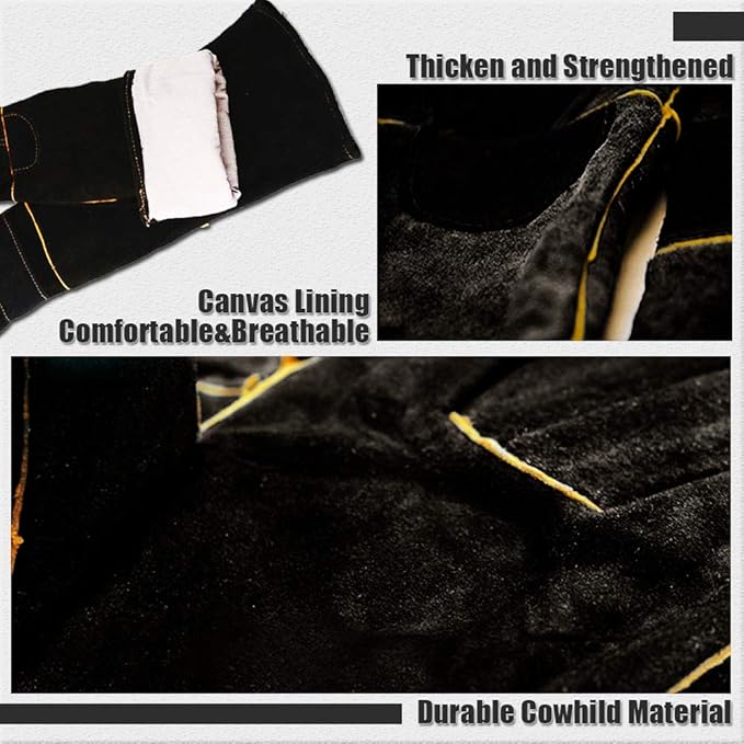 YBB Animal Handling Anti-bite/Scratch Gloves for Dog Cat Bird Parrot Pet (Black)