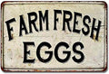 Chico Creek Signs Farm Fresh Eggs Sign Vintage Sweet Farmhouse Signs Decor Chicken Coop Decorations Barnyard Egg For Sale Hen House Rustic Accessories Tin Wall Art 8 x 12 High Gloss Metal 208120020091