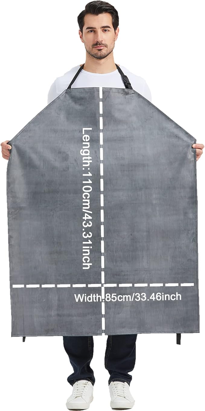 Nanxson Thick Rubber Waterproof Apron，Chemical Resistant，Heavy Duty Apron Adjustable for Dishwashing, Gardening, Butchering