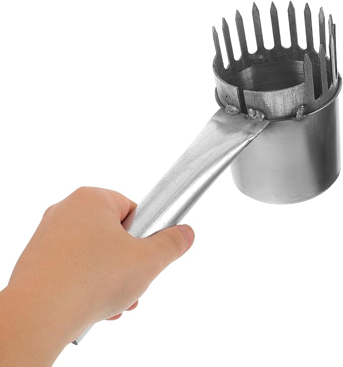 Metal Fruit Picker Tool, Stainless Steel Blueberry and Berry Picker Harvester Basket for Outdoor Farm Garden Hand Tool Fruit Tree Harvesting and Bonsai