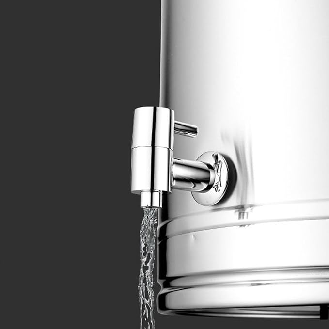 Food Storage Canister - Stainless Steel Milk Pail Holder, Airtight Metal Grain Bin with Secure Clamp Cover, Moisture Blocking Preservation Feature, Ideal for Beer Tea Cereal Bean Snack