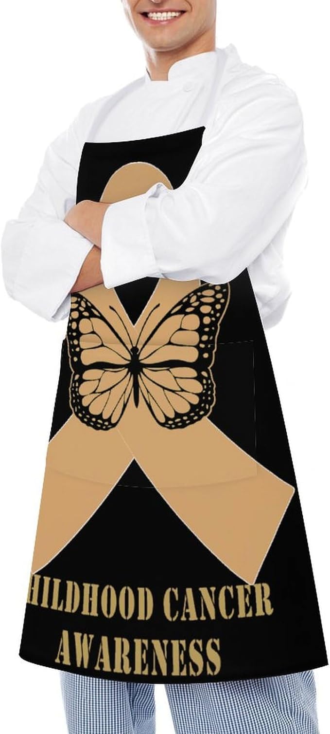 Bahamas Map Flag Apron,Waterproof Unisex Adult Aprons with Pockets Kitchen Baking Aprons