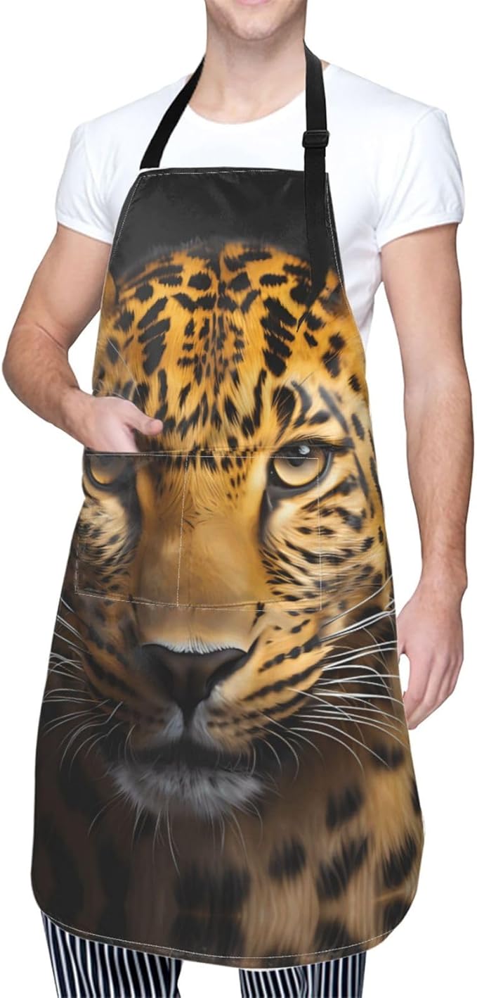 Tyrannosaurus rex Heavy Duty Waterproof Apron with Pockets for AdultsResistant Grilling, Gardening, Painting