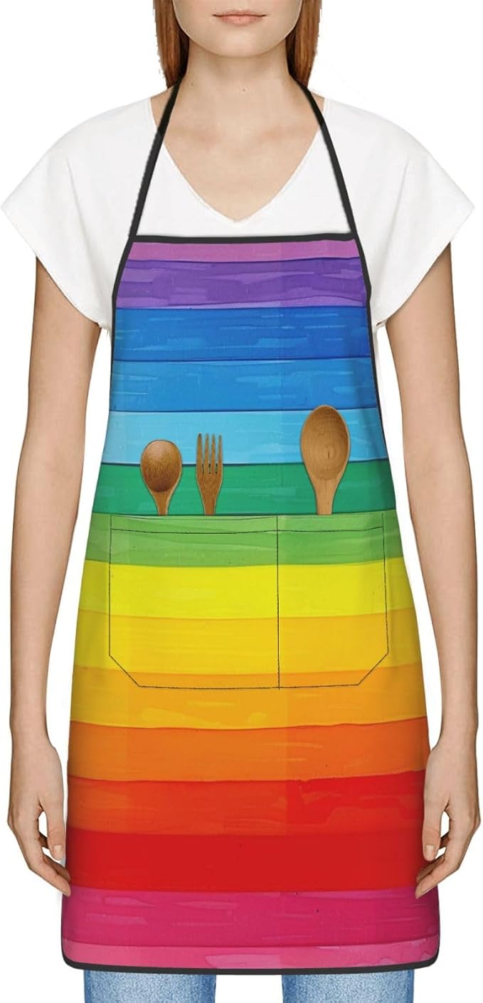 Cute Colorful Dog Paw Printed Unisex Bib Aprons BBQ Cooking Kitchen Aprons for Women Men Chef