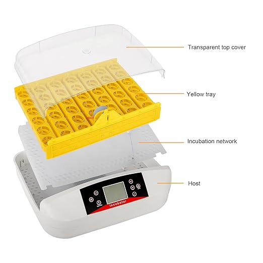 Winado Incubators for Hatching Eggs, 41 Chicken Egg Incubator with Automatic Egg Turning & Temperature Control & Humidity Display & Egg Candler for Duck, Goose, Quail Eggs