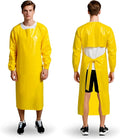 ELEBOX Waterproof Apron with Long Sleeves, Safety Apron Work Uniform for Men & Women, Chemical Resistance Anti-Tear Apron