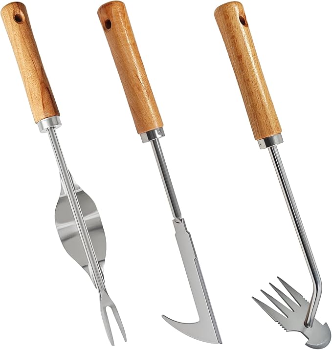3PCS Weed Puller Tool, Garden Tool Set, Portable Garden Weeder Tool for Vegetable Gardening Backyard Farm Planting