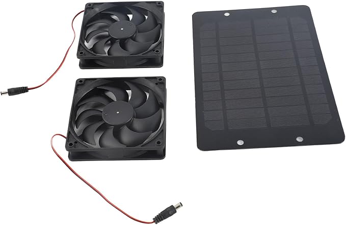 Solar Fan, Chicken Coop Accessories Solar Heater for Chicken Coop 20W Solar Powered Exhaust Fan for Outside Chicken Coops, Greenhouses, Sheds
