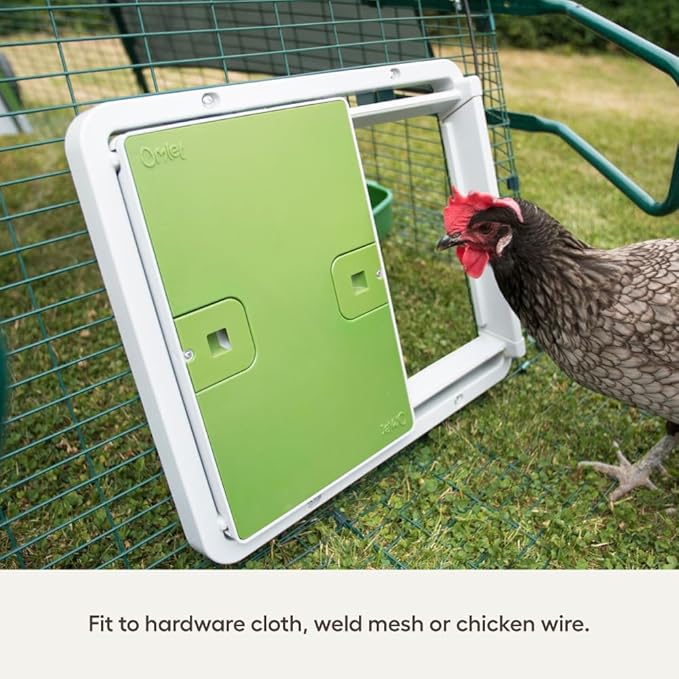 Omlet Smart Automatic Chicken Coop Door Opener | Wi-Fi Enabled | Programmable with App | Operated by Light Sensor or Timer | Easy to Install | Mains or Battery Powered | Built-in Safety Sensors Green