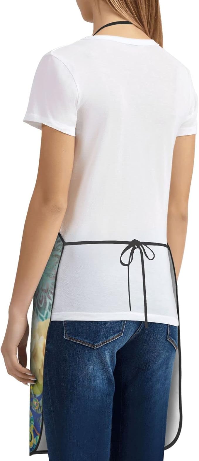 Apron Adjustable Waterproof Apron for Men Women Kitchen Cooking Baking Gardening Working Bib Apron