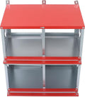 4 Compartment Chicken Nesting Boxes Metal Poultry Nest Box Wall Mount For Hens