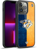 Head Case Designs Officially Licensed NHL Half Distressed Nashville Predators Gel Armor Case [Military Grade Drop Protection] Compatible with Apple iPhone 13 Pro Max