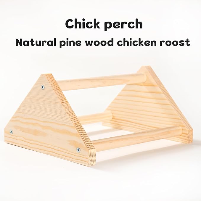 Chicken Perch for Coop - Roosting Bars for Chickens - Chick Brooder Perch & Enrichment Toys for Hens - Safe Wooden Adjustable Roosting Perch for Baby Chicks and Adult Chickens Accessories(Shape-4)