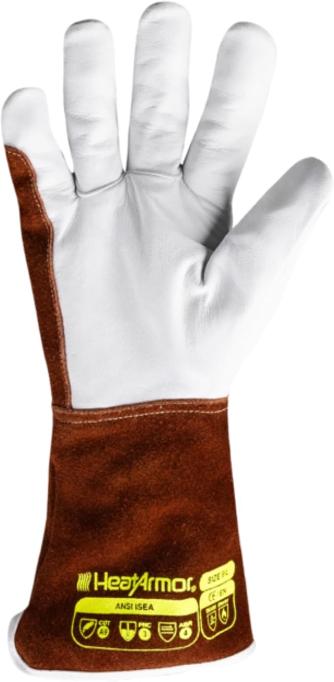 HexArmor High-Heat Resistance HeatArmor Gloves| Impact Protection | A9 Level Cut-Resistant | Welding Work Glove