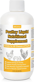Liquid Poultry Supplement for Chickens, 8.5 fl oz – Energy & Vitamin Support for Weak or Stressed Birds, Ideal for Heat Stress, Appetite & Recovery, Mix in Water or Direct Oral Use, Dropper Included