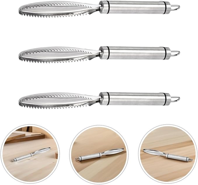 Stainless Steel Chicken Lung Scraper Handheld Poultry Processing Tool Ergonomic Design 9.44 Inch for Farm and Home Use