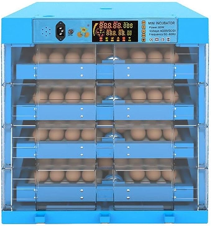 Eggs Incubator Automatic Turning 256Eggs Digital Large Farm Poultry for Hatching Chicken Duck Dove Quail Temperature Control,